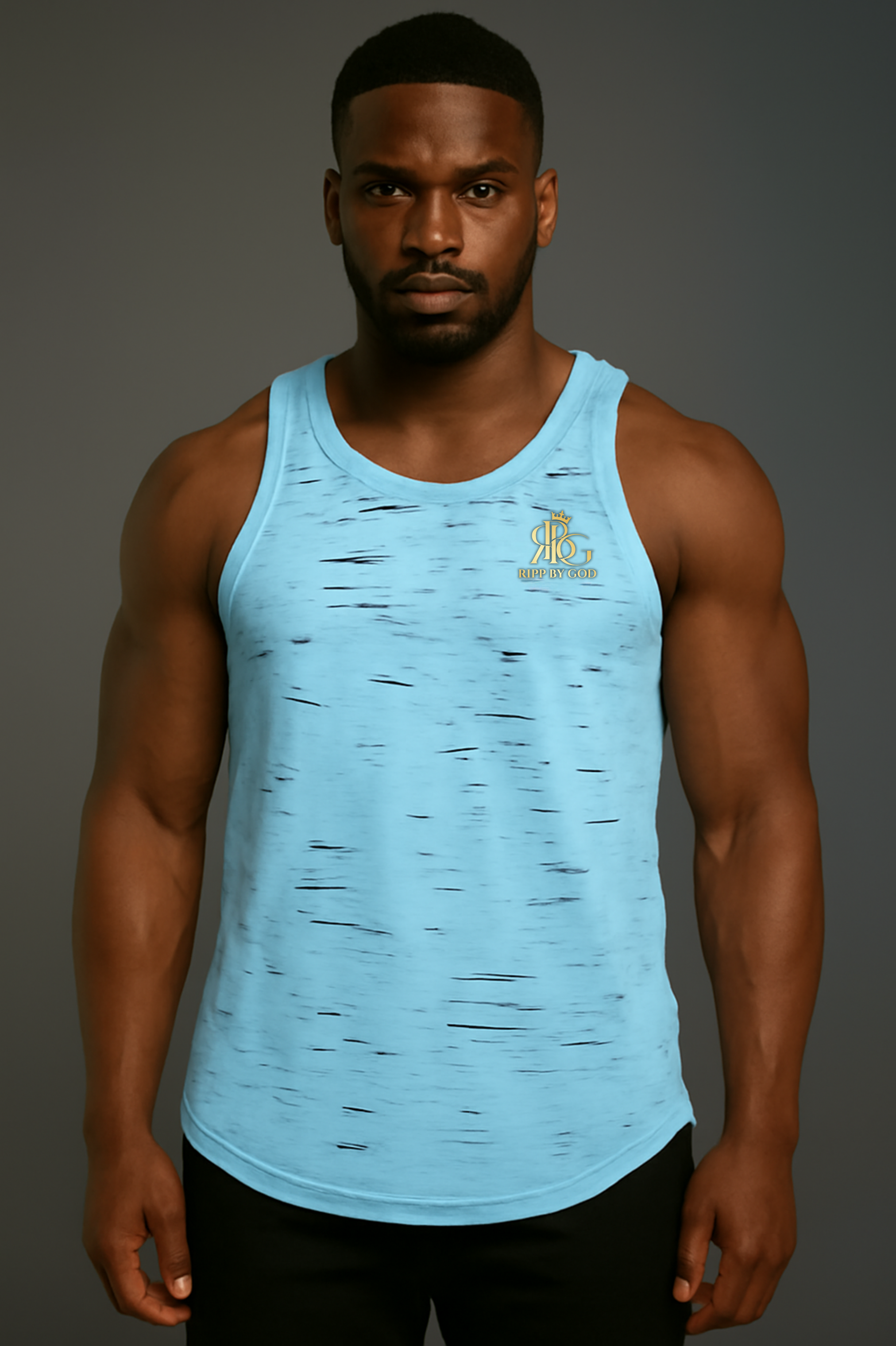 FaithFlex Christian Workout Tank Tops – Bible-Inspired Gym Apparel (Black, Grey, Orange, Sky Blue).