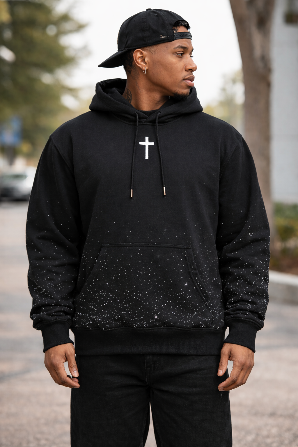 RBG Cross Diamond Hoodie (Black)