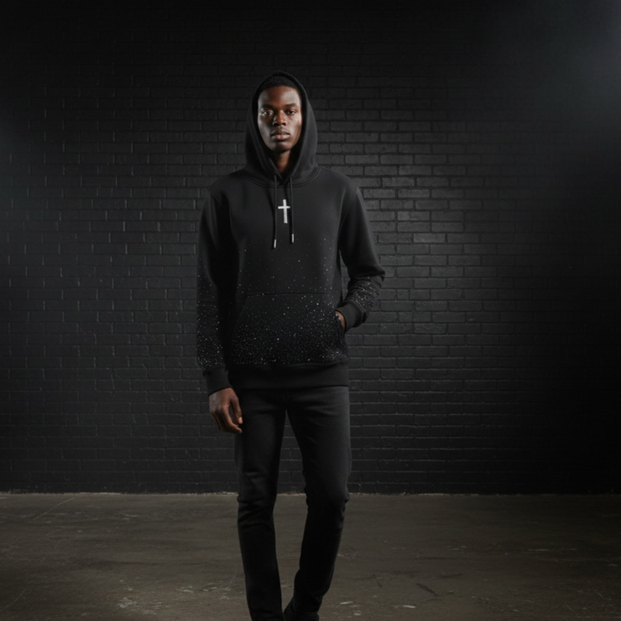 RBG Cross Diamond Hoodie (Black)