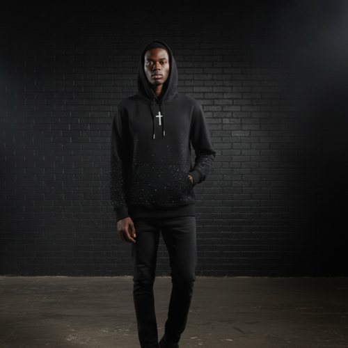 RBG Cross Diamond Hoodie (Black)
