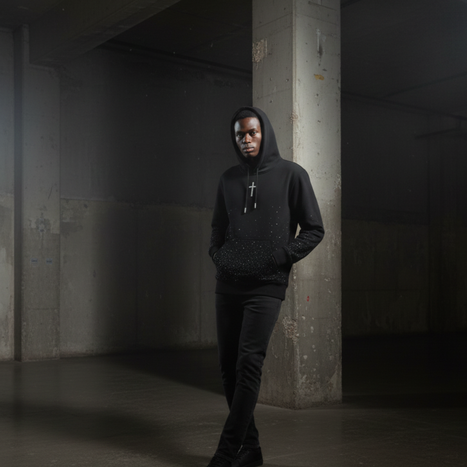 RBG Cross Diamond Hoodie (Black)