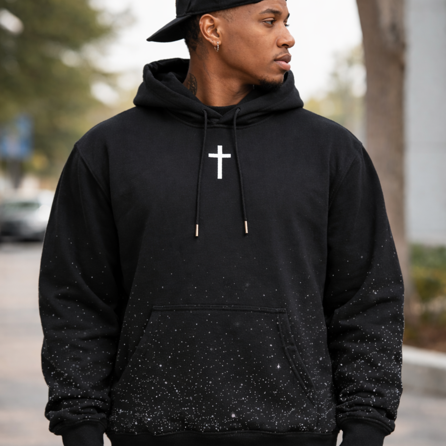 RBG Cross Diamond Hoodie (Black)