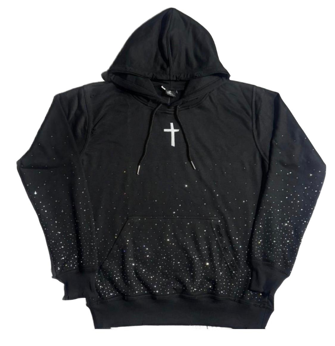 RBG Cross Diamond Hoodie (Black)